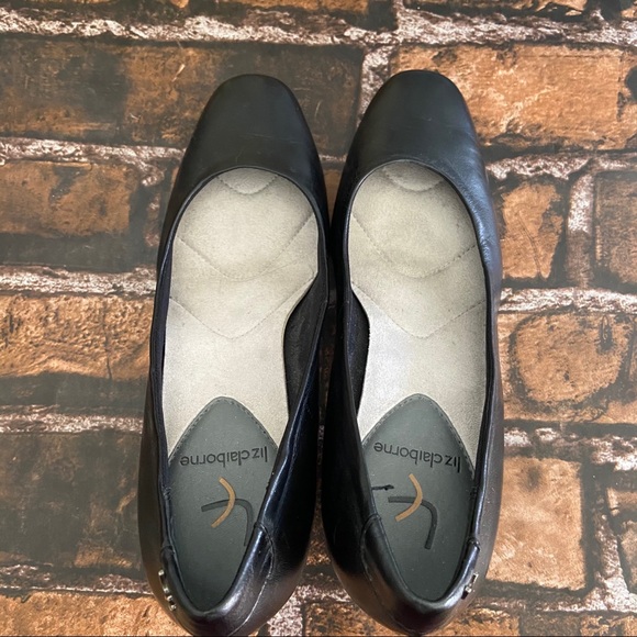 Liz Claiborne Black Leather Heels - Picture 7 of 11